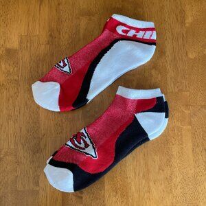 NWOT Two pair Size Large Kansas City Chiefs red white black unisex ankle socks